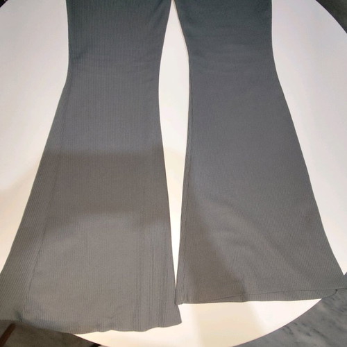 Gray pants with wide ribbed legs like new