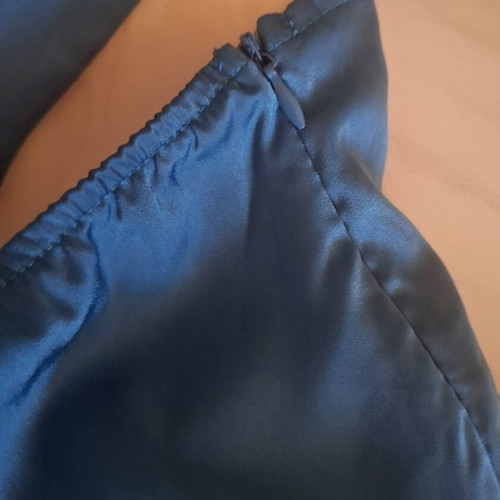 Shein satin dress like new, blue green