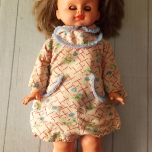 Vintage Greek doll 1970s-1980s used, collectible retro toy