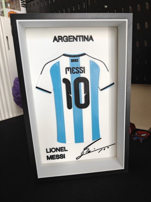 3D Printed Jersey Frame Lionel Messi made to order