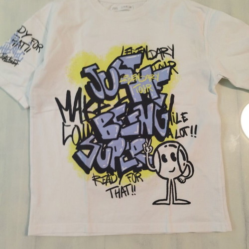 Zara children's tshirt white, like new, size 152 cm
