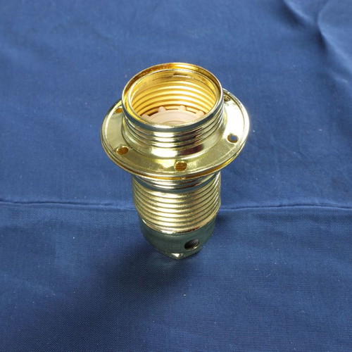 Lamp holder E14 with golden washer new