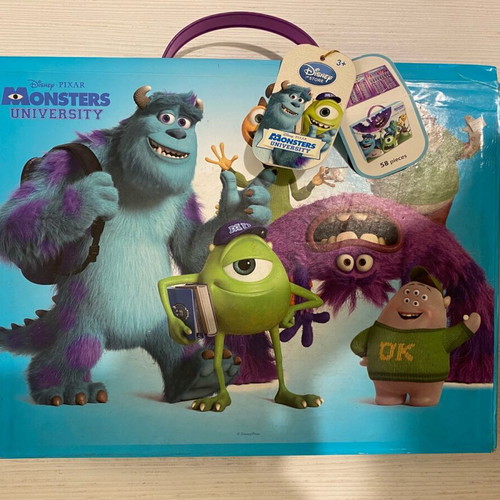 Disney Monsters University School Book Bag with Folder and Colouring Box new
