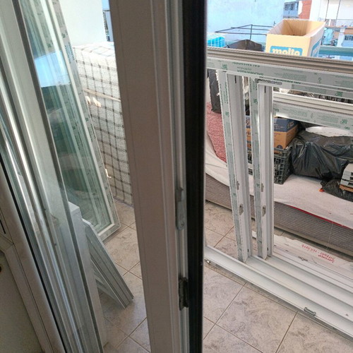 Aluminum balcony doors and window used, double glazed