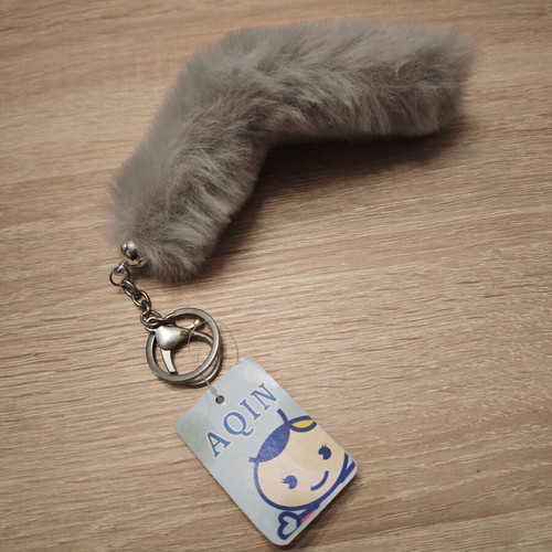 Keychain gray fur