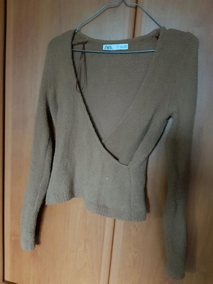 Zara blouse used, brown, size S