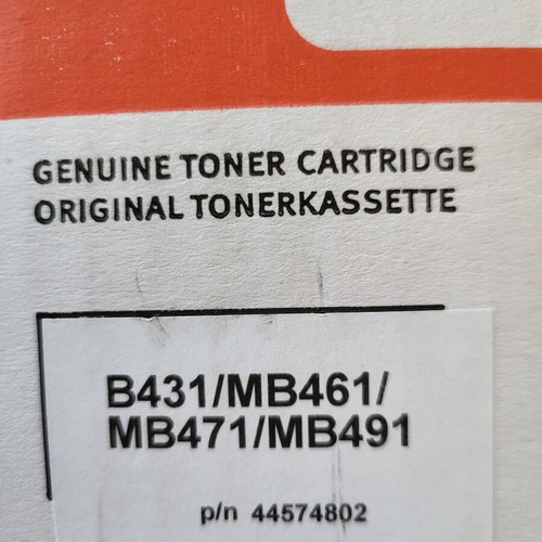 Oki toner for B431/MB461/471/491, new