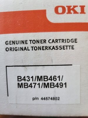 Oki toner for B431/MB461/471/491, new