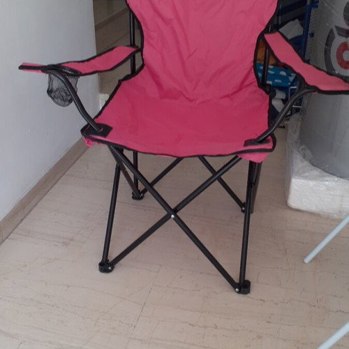 Aluminum folding beach chair with cup holder new