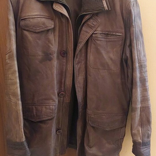 Men's leather jacket like new size medium