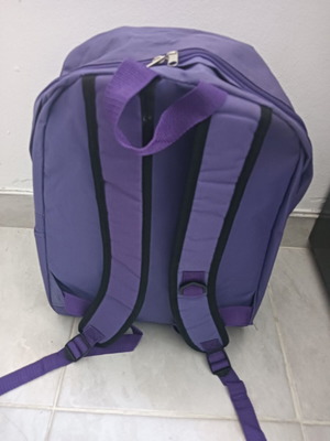 Backpack used, purple color