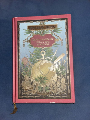 Five Weeks in a Balloon by Jules Verne hardcover like new, Greek
