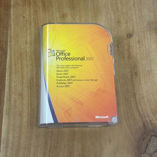 Microsoft Office Professional 2007 retail used with product key