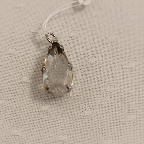 Silver crystal pendant new