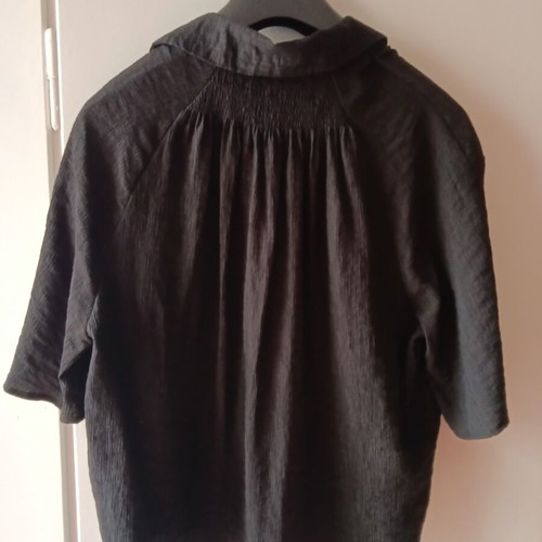 Zara Crinkle Shirt black XS loose fit like new