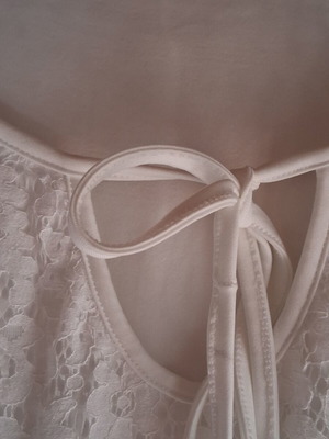 White lace blouse with lining, size XXXL / 46 / 18