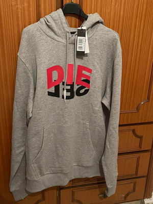Diesel Hoodie new, grey, size L