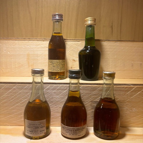 Cognac miniatures like new, set of 5, 50ml