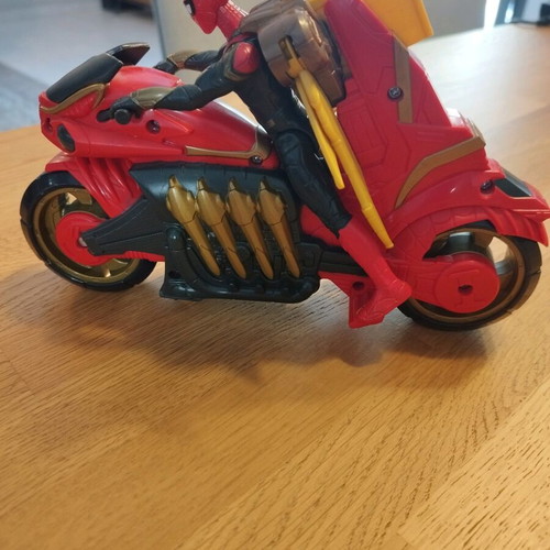 Spiderman with motorcycle toy like new