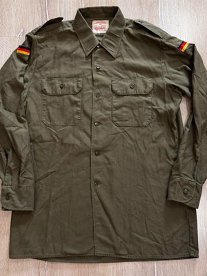 Vintage German Military Jeans Express 80s Button-Up Shirt XL used