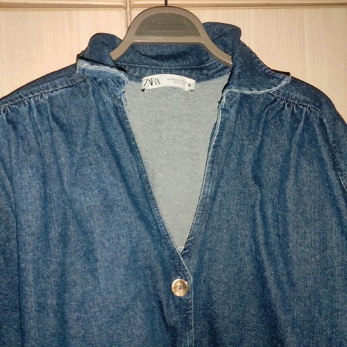 Denim dress with belt at waist like new, size M