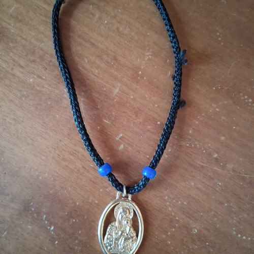 Panagia Amulet like new, black and gold