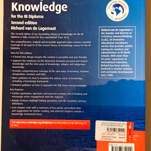 Theory of Knowledge for the IB Diploma 2nd Edition like new