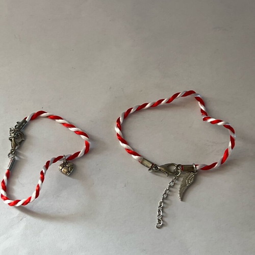 Martis bracelets set of 2 with metal decorations like new