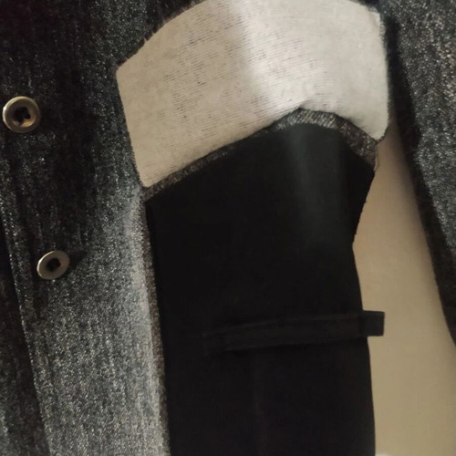 French jacket dark gray with black new, size 38