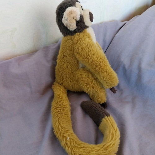 Plush monkey used with very long tail vintage
