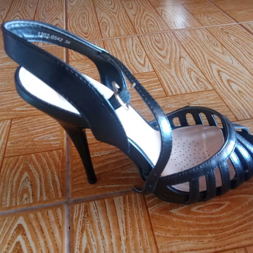 Axel black high sandals new, size 38
