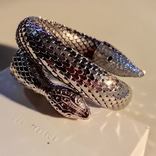 Whiting & Davis snake bracelet like new, stainless steel plated