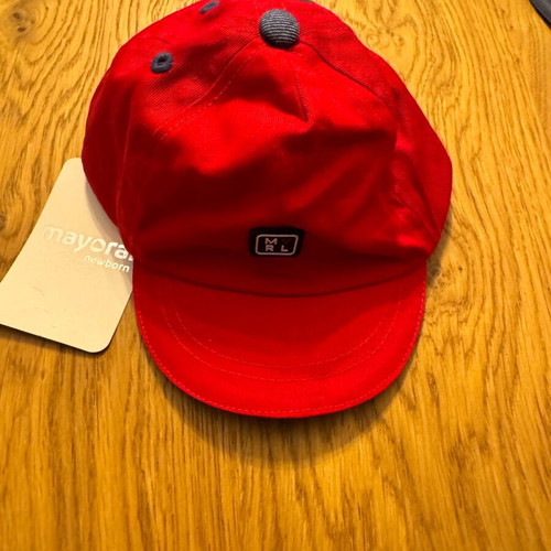 Mayoral Kids Jockey Cap Fabric Red New