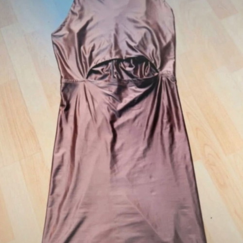 Bubblegun mini dress, brown, lycra