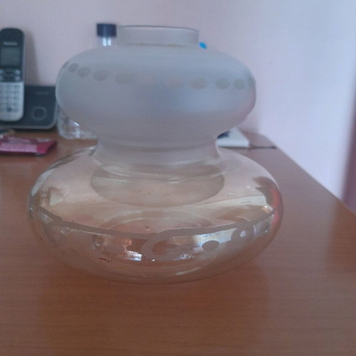 Vintage glass lamp shade like new with double shape