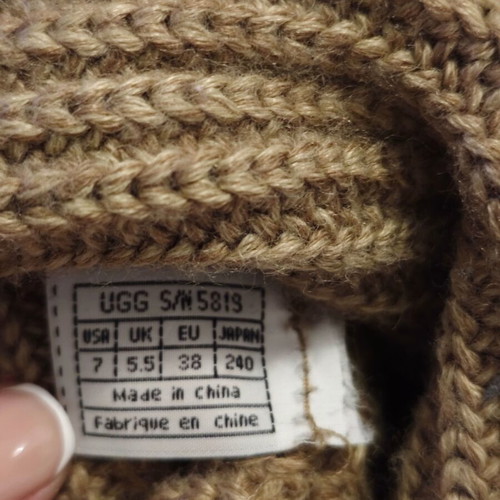 Ugg Classic Cardy knitted women's boots used, size 38, beige