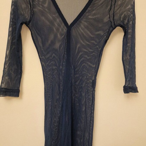 Women's transparent cardigan dress with buttons size S blue like new