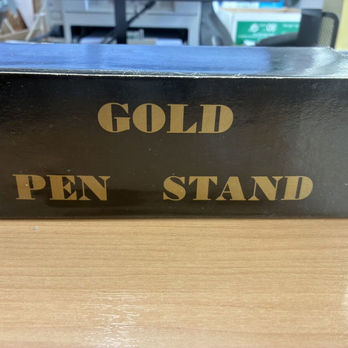 Vintage marble Quartz pen holder with two pens