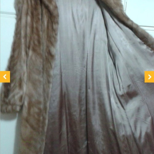 Mink coat like new brown, size L-XL