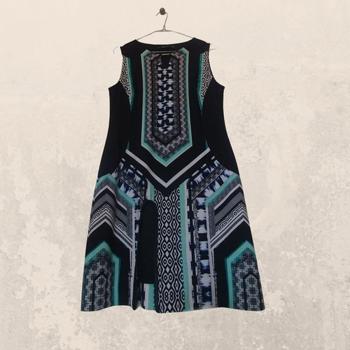Raxevsky Dress Large with Geometric and Ethnic Patterns like New