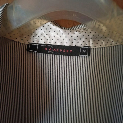 Raxevsky women's summer shirt refurbished, medium size, gray with stripes