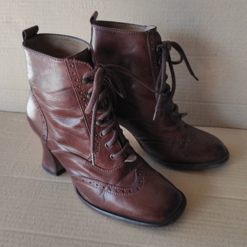 Rollini leather brown ankle boots used, size 37