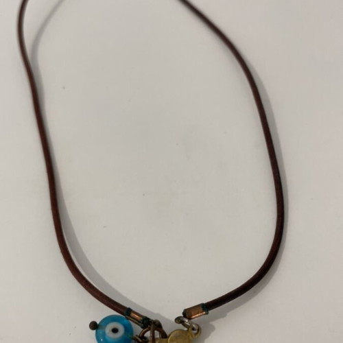 Handmade necklaces with evil eye used, set of 2