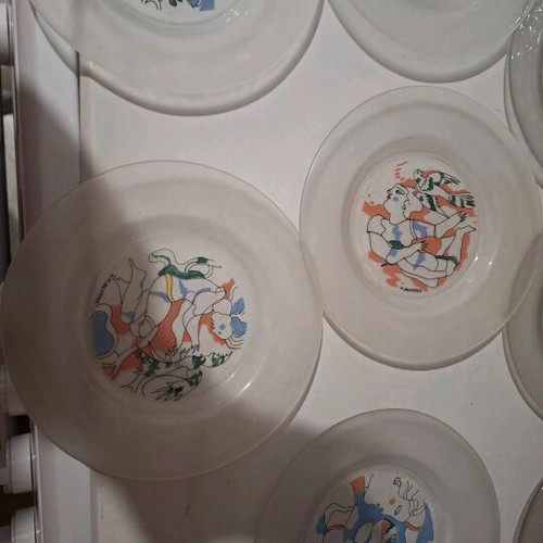 Dimitris Mytaras Collectible Dessert Plates Set of 8 new