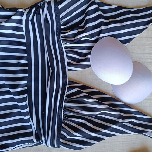 Shein women's one-piece swimsuit used, size L, black and white