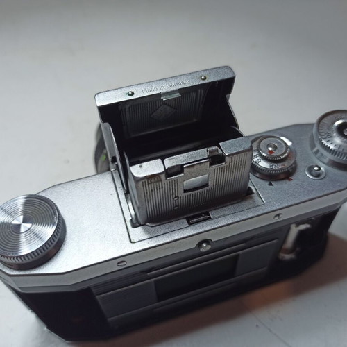 Vintage Film Camera Practica FX used without lens with TLR-style viewfinder