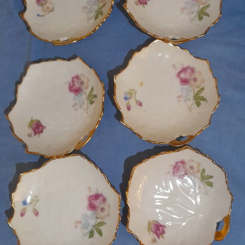 Vintage IOHPAP Japan porcelain dessert plates set of 6 used