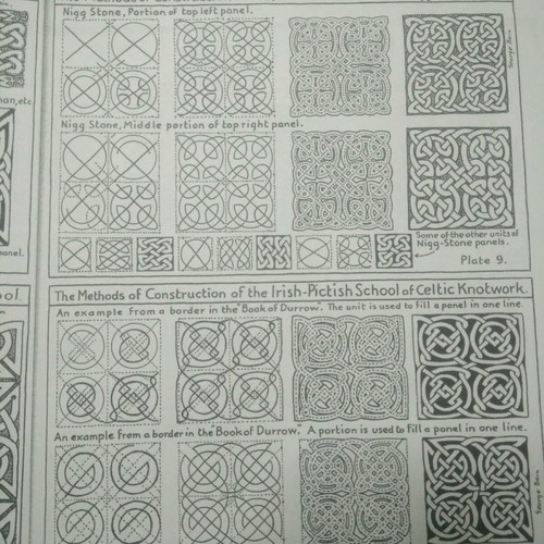 Celtic art book used with instructions and sketches
