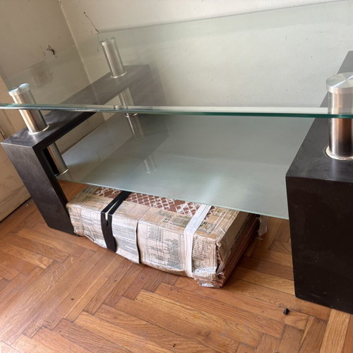 Glass coffee table 110x61 cm