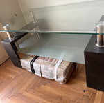 Glass coffee table 110x61 cm